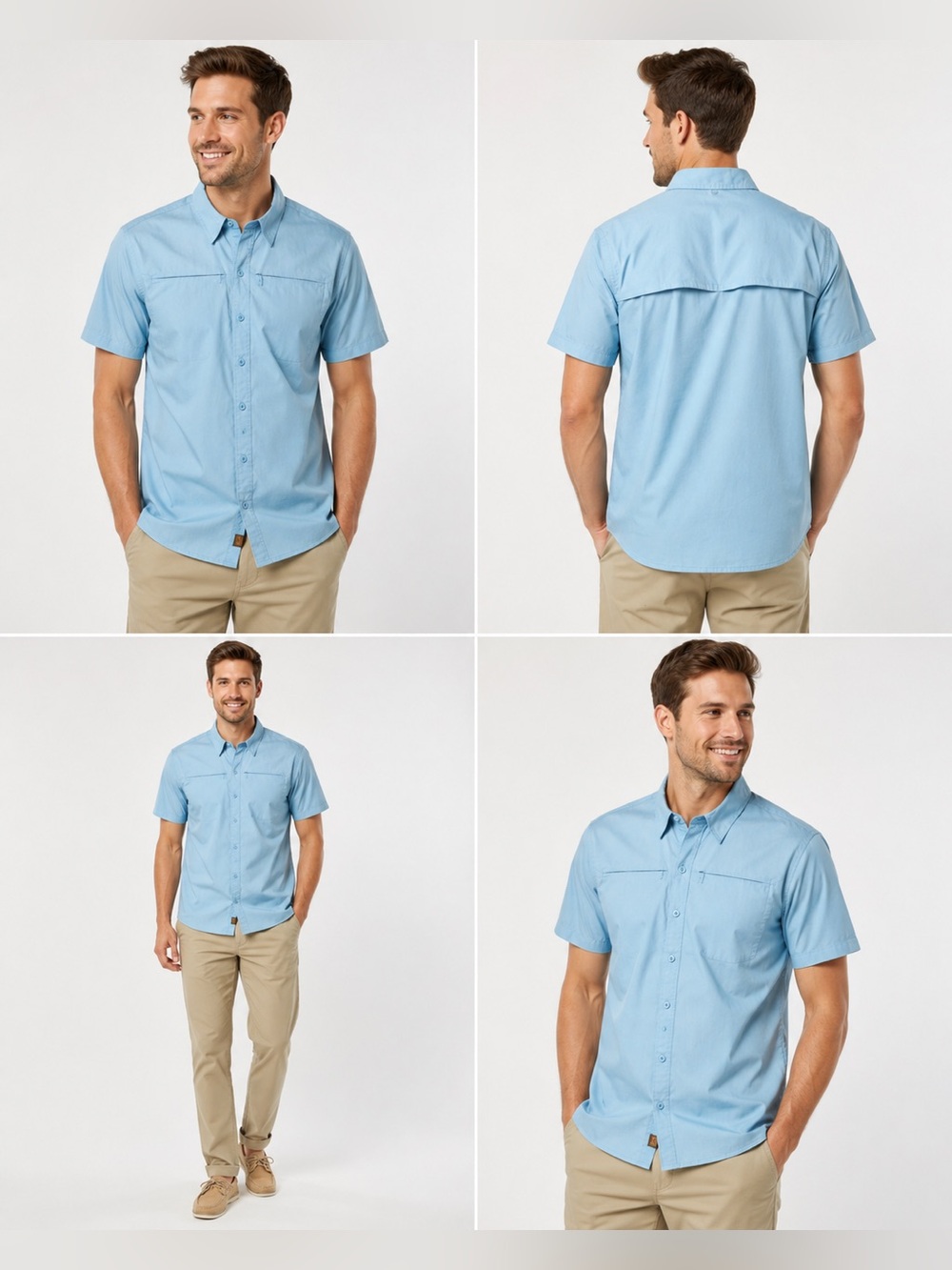 Reel Legends Button Down Vented Fishing Blue Shirt Size Small - Picture 5 of 5